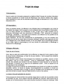rapport de stage éducateur spécialisé exemple