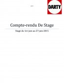 Compte-rendu stage à Darty