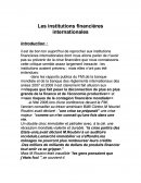 Institutions financiérs internationales