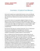 Dissertation en fiscalité marocaine