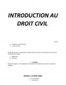 INTRODUCTION AU DROIT CIVIL CAS