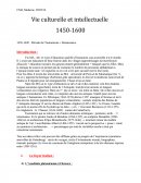 Vie culturelle et intellectuelle (1450-1600)