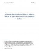 Etude des événements extrêmes sur le bassin de la Bruche