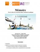 Le rôle de l'e-tourisme dans l'industrie touristique.