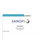 Analysis of financial statements of Sanofi Aventis.