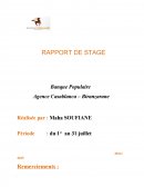 Rapport de stage: Banque Populaire, Maroc
