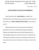 PV DE CONSTAT (TAUX D’AVANCEMENT)