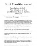 Cours de droit constitutionnel, introduction générale.