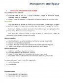 Management stratégique. Fondamentaux.