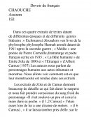 Devoir de français sur corpus de textes.