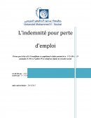 L'indemnité pour perte d'emploi