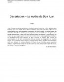 Dissertation sur le mythe de Don Juan