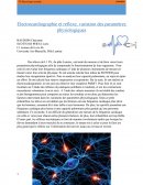 Rapport de TP: électrocardiographie et réflexe, variation des paramètres physiologiques.