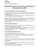 Dispositifs groupaux au service des apprentissages et de la gestion des conflits