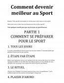 Devenir meilleur au sportt