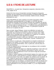 Fiche De Lecture Ifsi Exemple