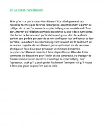 Le Harcelement Scolaire Dissertation Audrey Tjg