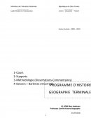 Programme d'Histoire Géographie