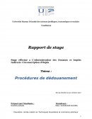 Proccédure de dédouanement