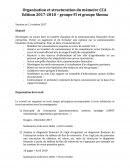 Organisation et structuration du mémoire CCA