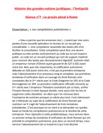 Dissertation compilation de justinien