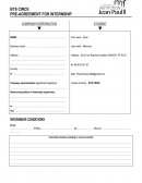 Pre-agreement for internship