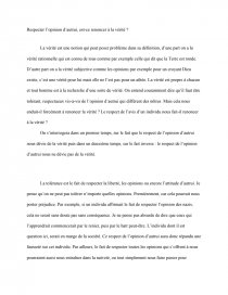 Respecter L Opinion D Autrui Est Ce Renoncer A La Verite Dissertation Elodiewust Respecter L Opinion D Autrui Est Ce Renoncer A La Verite Dissertation Elodiewust