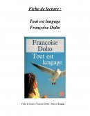 Fiche de lecture Françoise Dolto : Tout est langage