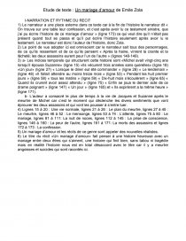 Etude De Texte Sur Un Mariage D Amour D Emile Zola Analyse Sectorielle Yaya M I A