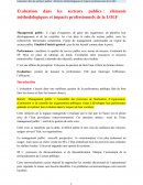 Evaluation dans les secteurs publics : éléments méthodologiques et impacts professionnels de la LOLF