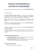 Finance d'entreprise et gestion de trésorerie