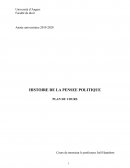 Plan histoire de la pensée politique