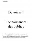 Connaissance des publics devoir 1 BTS ESF cned