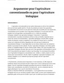 Argumenter pour l’agriculture conventionnelle ou pour l’agriculture biologique