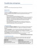 Fiscalité des entreprises