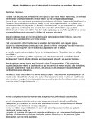 Candidature pour l’admission à la formation de moniteur éducateur