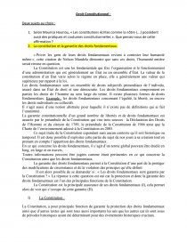 La Constitution Et La Garantie Des Droits Fondamentaux Dissertation Maud2405