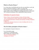 What is a Passive House ?