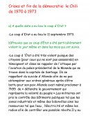 Crises et fin de la démocratie: le Chili de 1970 à 1973