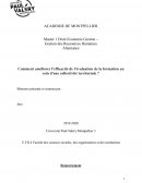 Comment améliorer l'efficacité de l'évaluation de la formation au sein d'une collectivité territoriale ?