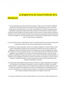 Le programme du Conseil national de la Résistance