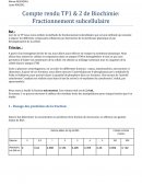 Enzymologie : Fractionnement subcellulaire TP biochimie