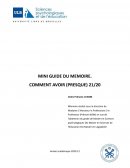 Guide du mémoire