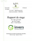 Rapport de stage / Alimentation animale & fertilisation durables