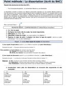 Fiche méthode de le dissertation