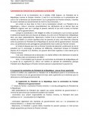 Le droit constitutionnel ( l’article 8 de la Constitution du 4/10/1958 )