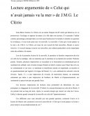 Lecture argumentée de « Celui qui n’avait jamais vu la mer » de J.M.G. Le Clézio