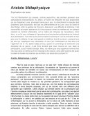 Explication de Texte - Aristote, Métaphysique