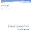 L'étudiant manipulateur radio en stage de soin