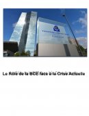 Le rôle de la BCE face à la crise actuelle